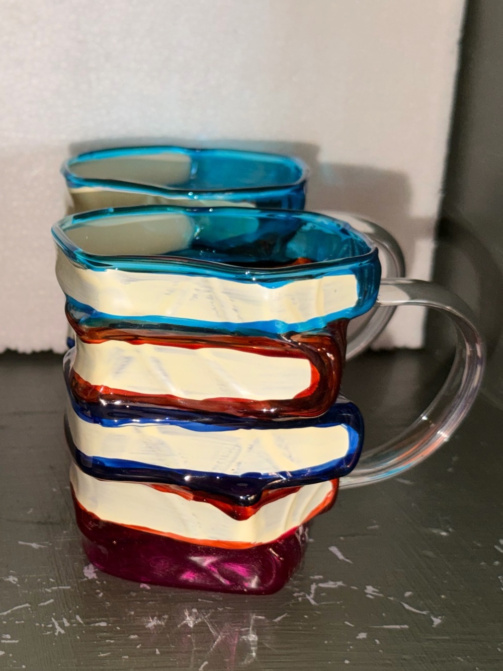 2-3D Book Stack Layered Mug for Readers, Stained Glass look Book  Mug